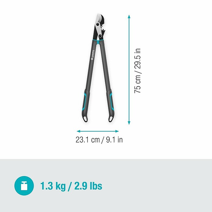 Gardena EnergyCut Cortarramas para jardín Pro L (Sistema de corte de las tijeras de jardinería: Bypass, Grosor de rama máx.: 50 mm) | BAUHAUS
