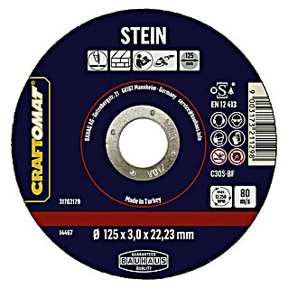 Craftomat Trennscheibe C24R-BF (Geeignet für: Stein, Durchmesser Scheibe: 125 mm, Stärke Scheibe: 3 mm)