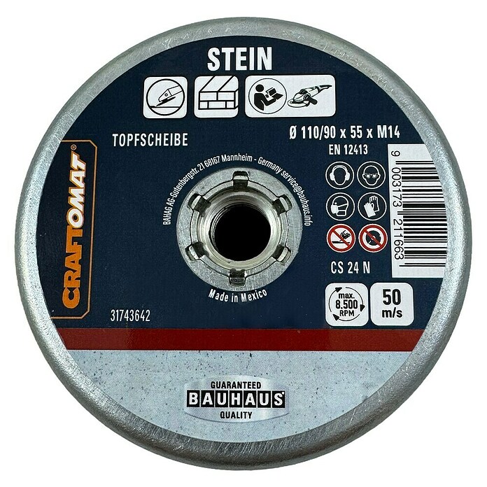 Craftomat Schleiftopf CS24N (Geeignet für: Stein, Max. Arbeitsgeschwindigkeit: 90 m/s) | BAUHAUS