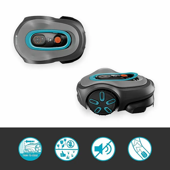 Gardena Mähroboter smart SILENO pro 600 m² - 600 m², Schnittbreite: 16 cm, Induktionsgestützte Navigation, Begrenzungskabel - GARDENA Mähroboter: Präzise Rasenpflege, leise im Betrieb & ideal für jeden Garten. Smarte Technologie für ein perfektes Ergebnis.