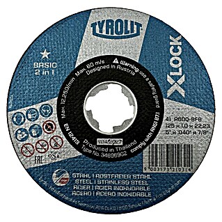Tyrolit Doorslijpschijf AS 60 T Inox (Diameter: 125 mm, Geschikt voor: Plaat)