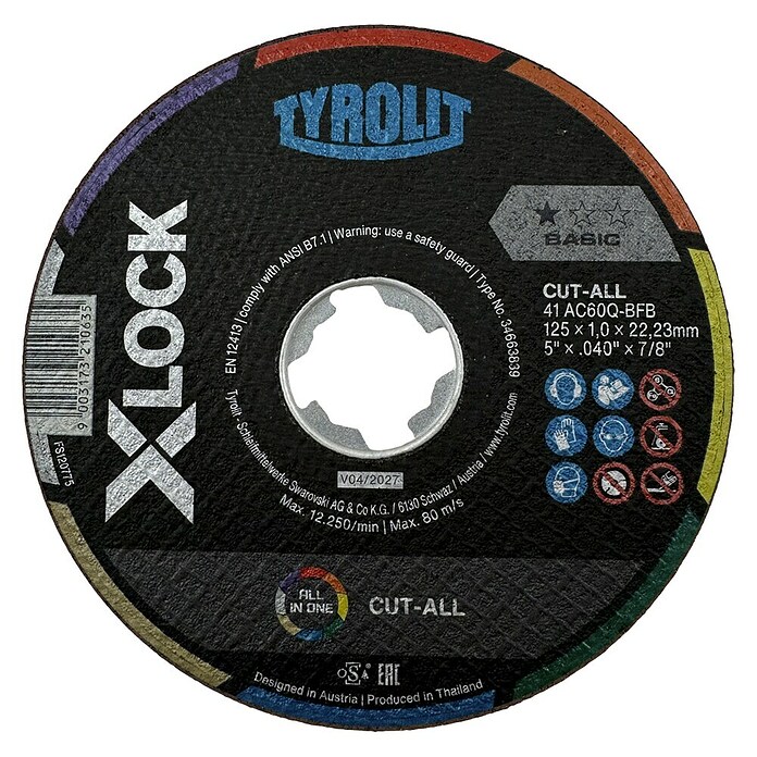 Tyrolit Rezni disk ACS 60 T Multi X-Lock  (Ø x D: 125 x 1,2 mm) | BAUHAUS