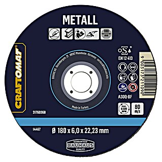 Craftomat Afbraamschijf A30Q-BF (Geschikt voor: Metaal, Schijfdiameter: 180 mm, Dikte plaat: 6 mm)
