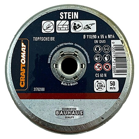 Craftomat Schleiftopf CS60N (Geeignet für: Stein, Max. Arbeitsgeschwindigkeit: 50 m/s)