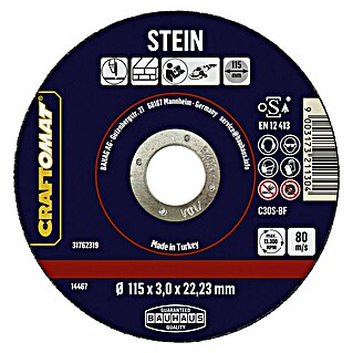 Craftomat Trennscheibe C24R-BF (Geeignet für: Stein, Durchmesser Scheibe: 115 mm, Stärke Scheibe: 3 mm)