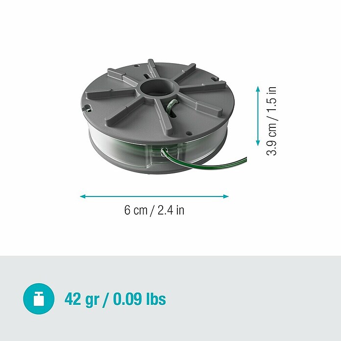 Reservedraadspoel (Draadlengte: 4 m, Draadsterkte: 2 mm, Passend bij: PowerTrim-modellen van GARDENA) | BAUHAUS
