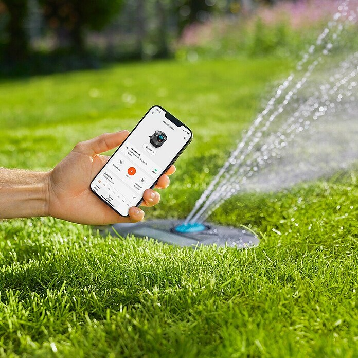 Gardena Sprinklersystem Versenkregner-Set AquaPrecise Basis (Max. Regnerfläche: 320 m², Reichweite ca.: 2 m - 10 m) | BAUHAUS