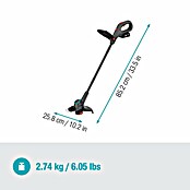 Gardena Power for All 18V Recortabordes de batería EasyTrim 25/18V (18 V, 2 Ah, Iones de litio, 1 batería, Ancho de corte hilo: 25 cm) | BAUHAUS