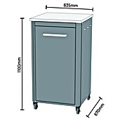 Cozze Grillküchen-Sideboard hoch (Schwarz/Silber) | BAUHAUS
