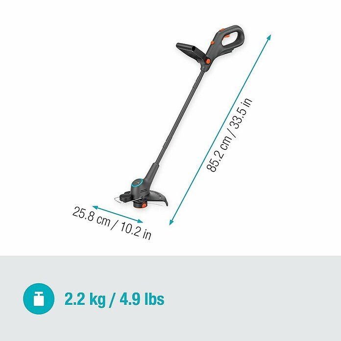 Gardena Power for All 18V Akku-Rasentrimmer EasyTrim 25/18V (18 V, Li-Ionen, Ohne Akku, Schnittbreite Faden: 25 cm) | BAUHAUS