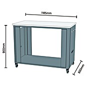 Cozze Outdoorküchen-Modul (Schwarz/Silber, B x T x H: 119 x 60 x 90 cm) | BAUHAUS