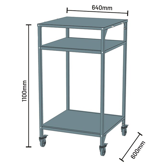Cozze Grilltisch (B x T x H: 60 x 60 x 110 cm, Stahl) | BAUHAUS