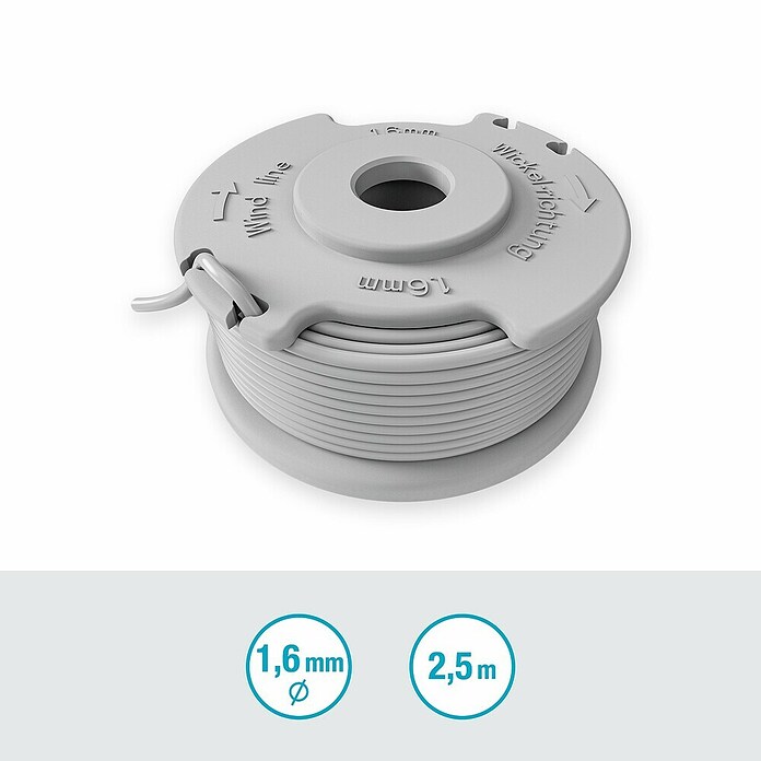 Gardena Reservedraadspoel EasyTrim 25/18V (Draadlengte: 4 m, Draadsterkte: 1,6 mm, Passend bij: EasyTrim-modellen van GARDENA) | BAUHAUS