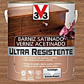 V33 Barniz para madera Satinado Ultra Resistente (Nogal, Satinado, 2,5 l)
