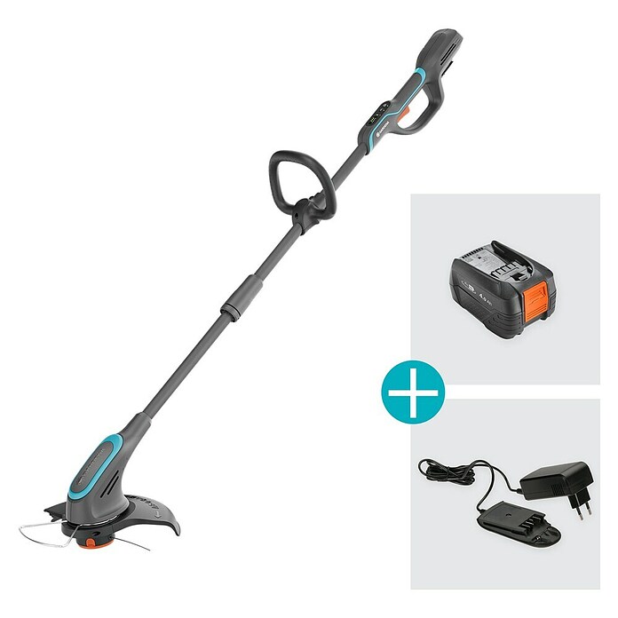 Gardena Power for All 18V Recortabordes de batería PowerTrim 30/18V (18 V, 4 Ah, Iones de litio, 1 batería, Ancho de corte hilo: 30 cm) | BAUHAUS