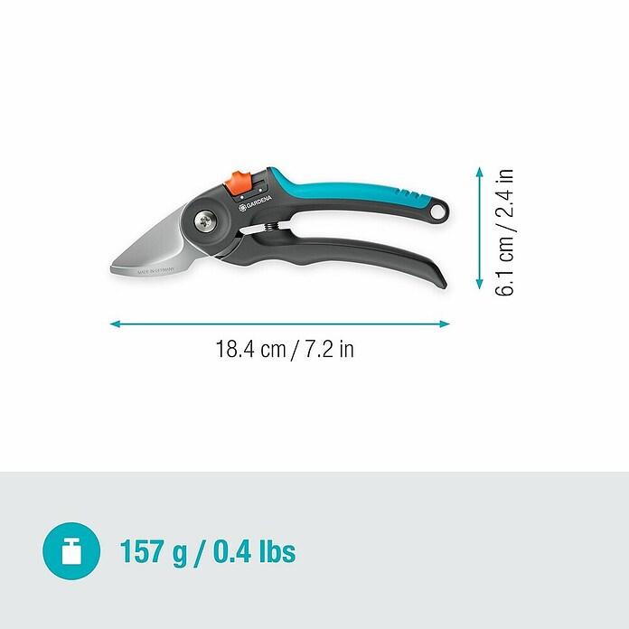 Gardena Gartenschere PremiumCut (Bypass, Max. Aststärke: 22 mm) | BAUHAUS