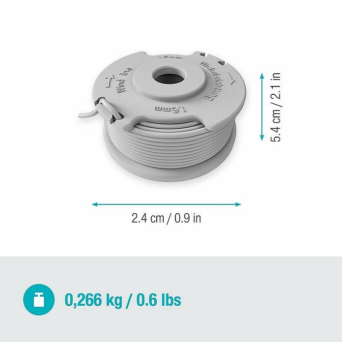 Gardena Reservedraadspoel EasyTrim 25/18V (Draadlengte: 4 m, Draadsterkte: 1,6 mm, Passend bij: EasyTrim-modellen van GARDENA) | BAUHAUS