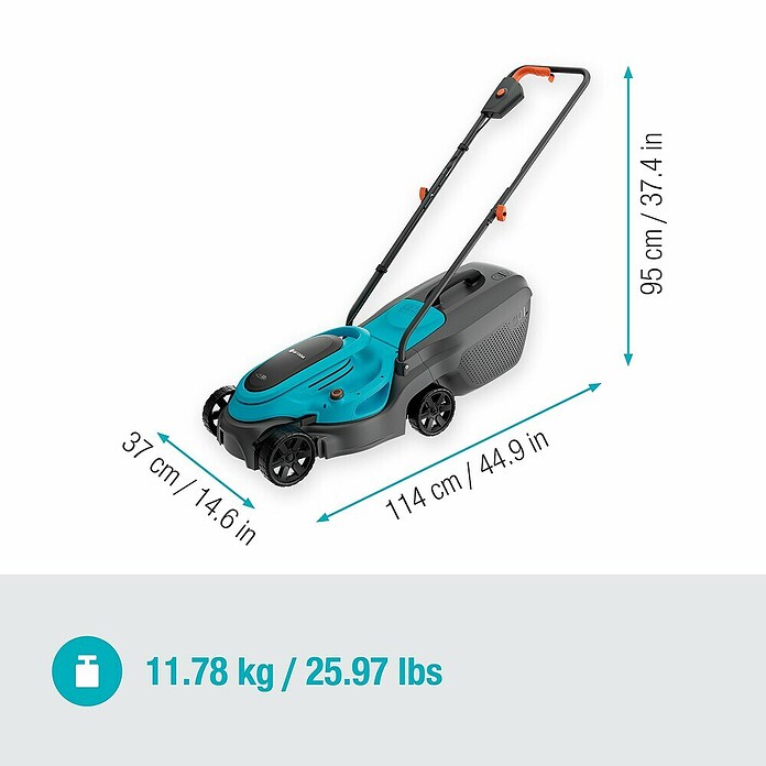 Gardena Power for All 18V Accu Grasmaaier EasyMax 32/18V (18 V, 1 accu, 4 Ah, Snijbreedte: 32 mm) | BAUHAUS