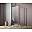 GEO Hit Eckdusche (90 x 120 x 202,2 cm, Unbeschichtet, Stärke: 6 mm, Silber)