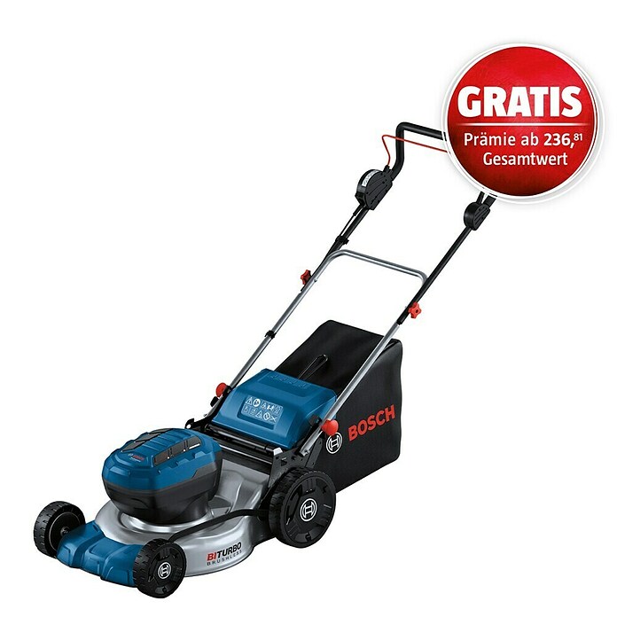 Bosch Professional AMPShare 18V Akku-Rasenmäher BITURBO GRA 18V2-46 (18 V, Ohne Akku, Schnittbreite: 46 cm) | BAUHAUS