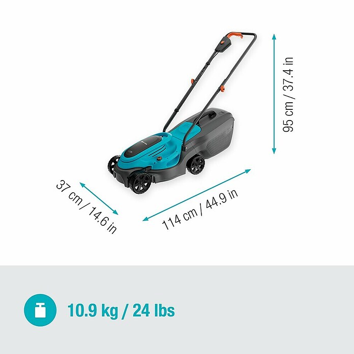 Gardena Power for All 18V Cortacésped de batería EasyMax 32/18V (18 V, Sin batería, Ancho de corte: 32 mm) | BAUHAUS