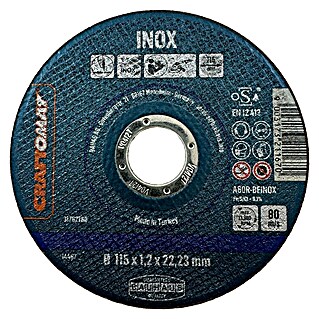 Craftomat Doorslijpschijf A6OR-BFINOX (Schijfdiameter: 115 mm, Dikte plaat: 1,2 mm, 10 st.)