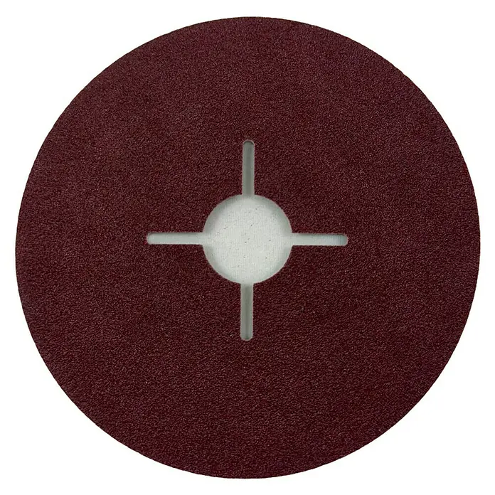 Craftomat Fiberscheiben - Durchmesser: 115 mm, Körnung: 100, 5 Stk. - Schleifscheibe mit Kreuzschlitz in der Mitte. Ideal zum Schleifen von Oberflächen mit einer Schleifmaschine.