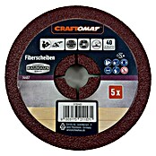 Craftomat Fiberscheiben (Durchmesser: 125 mm, Körnung: 40, 5 Stk.) | BAUHAUS