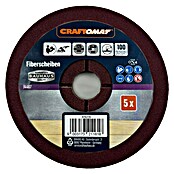 Craftomat Fiberscheiben (Durchmesser: 125 mm, Körnung: 100, 5 Stk.) | BAUHAUS