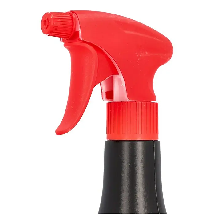 Nigrin Fahrradreiniger - Geeignet für: Fahrräder, 1 l - Detailaufnahme eines Sprühkopfes in Rot und Schwarz, typisch für Reinigungs- oder Gartenprodukte.