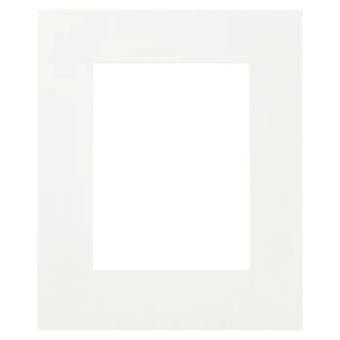 Nielsen Passepartout MSK Natur - Weiß, 50 x 60 cm, Bildformat: 30 x 40 cm - Ein rechteckiger Bilderrahmen mit einem weißen Passepartout, ideal für die stilvolle Präsentation von Bildern und Fotos.