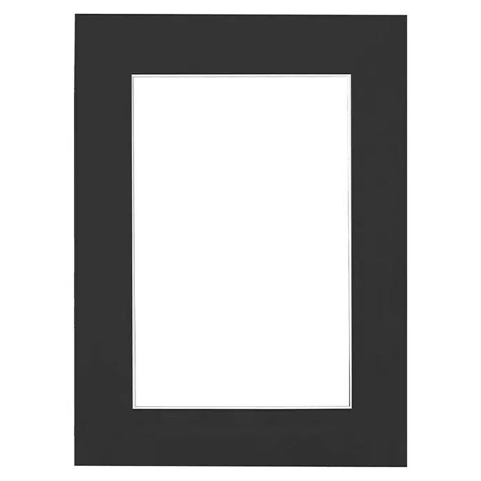 Nielsen Passepartout White Core - Schwarz, Bildformat: 40 x 60 cm, L x B: 60 x 80 cm - Schwarzer Bilderrahmen mit Passepartout. Das schlichte Design betont jedes Bild oder Foto und passt zu jeder Wandfarbe.