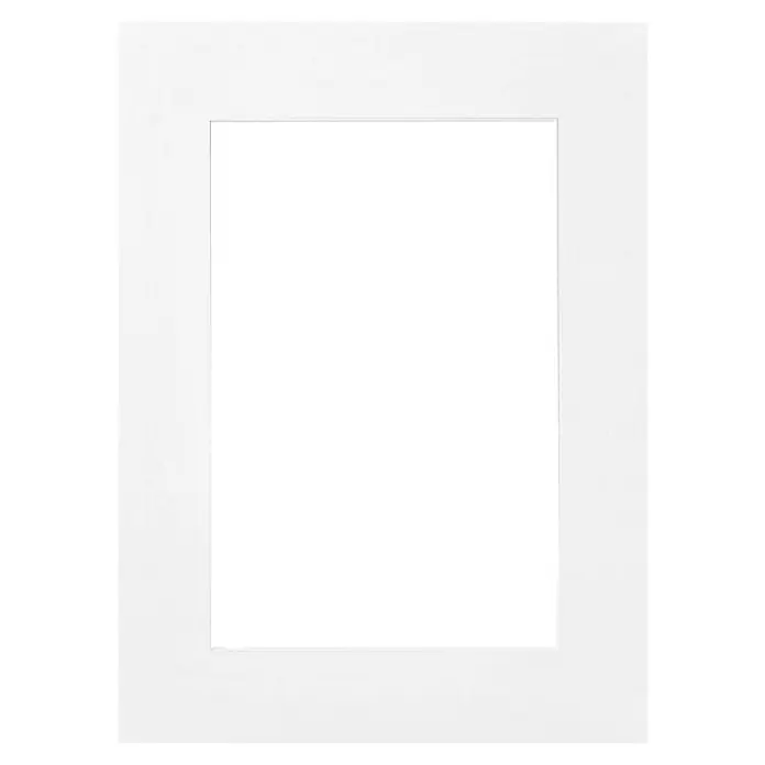 Nielsen Passepartout White Core - Porzellan, Bildformat: 40 x 60 cm, L x B: 60 x 80 cm - Schwarzer quadratischer Bereich mit einem weißen Rahmen, der sich ideal für Präsentationen und die Hervorhebung von Inhalten eignet.