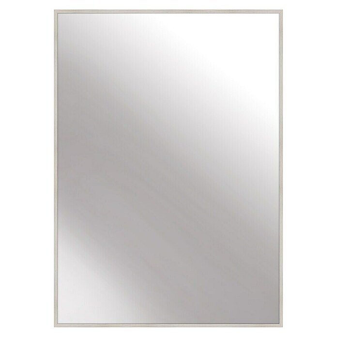 Rahmenspiegel Alpha (50 x 70 cm, Eiche Weiß, Aluminium) | BAUHAUS