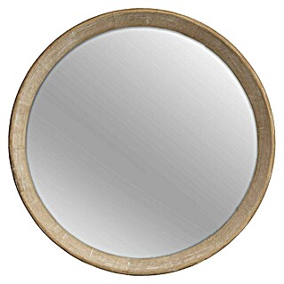 Rahmenspiegel Luna (Durchmesser: 40 cm, Holz)
