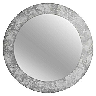 Rahmenspiegel Nevio (Durchmesser: 50 cm, Zement, Glas)