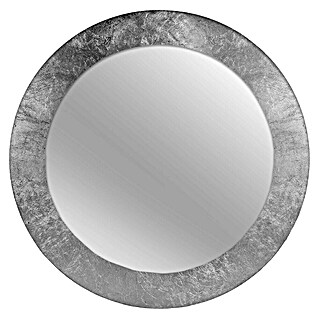 Rahmenspiegel Nevio (Durchmesser: 50 cm, Silber, Glas)