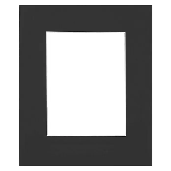 Nielsen Passepartout White Core - Schwarz, Bildformat: 30 x 40 cm, L x B: 50 x 60 cm - Schwarzer Bilderrahmen mit quadratischem Ausschnitt und weißer Umrandung, ideal für Fotos und Kunstwerke.