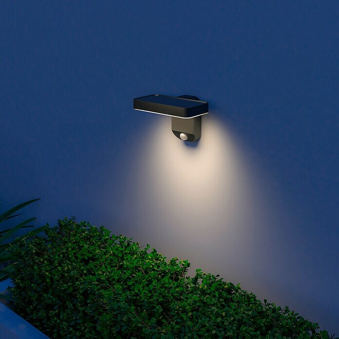 Calex Solar-wandlamp voor buiten (Zonnepaneel, 250 lm, Levensduur: 15.000 jaar) | BAUHAUS