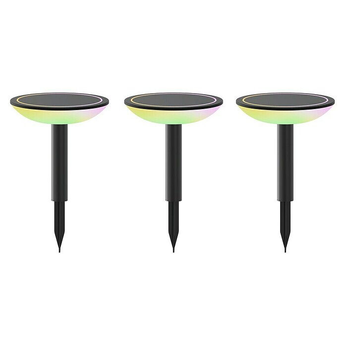 Calex Led-padverlichting voor buiten - Set van 3 (Hoogte: 23,4 cm, Lichtkleur: RGB) | BAUHAUS