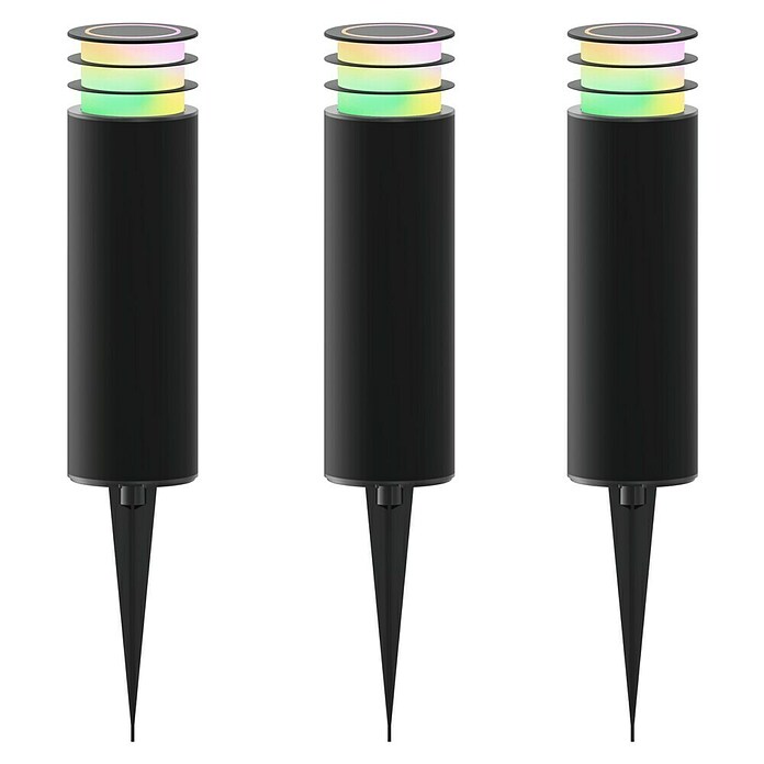 Calex Led-padverlichting voor buiten - Set van 3 (Hoogte: 41 cm, Lichtkleur: RGB) | BAUHAUS