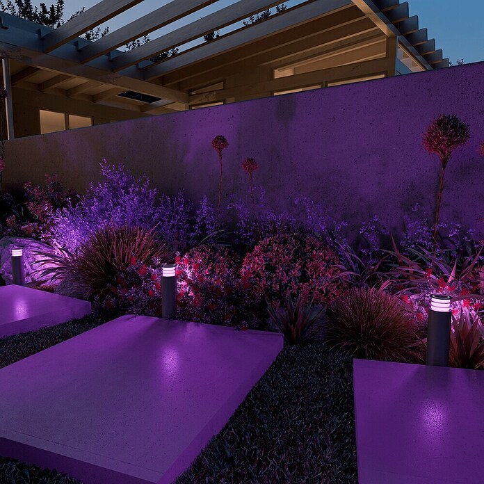 Calex Led-padverlichting voor buiten - Set van 3 (Hoogte: 41 cm, Lichtkleur: RGB) | BAUHAUS