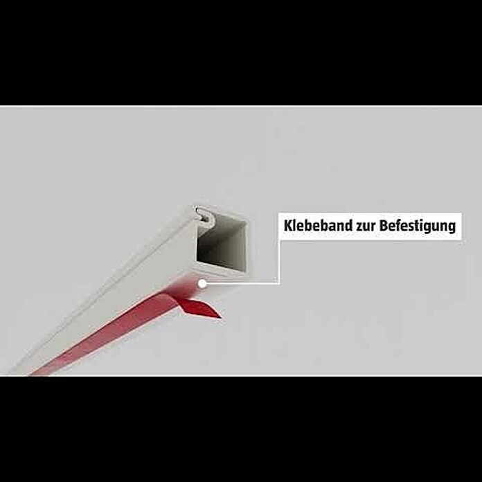 Mini-Kabelkanal (2 m x 15 mm x 10 mm, Weiß, Mit Schaumklebeband 6mm) | BAUHAUS