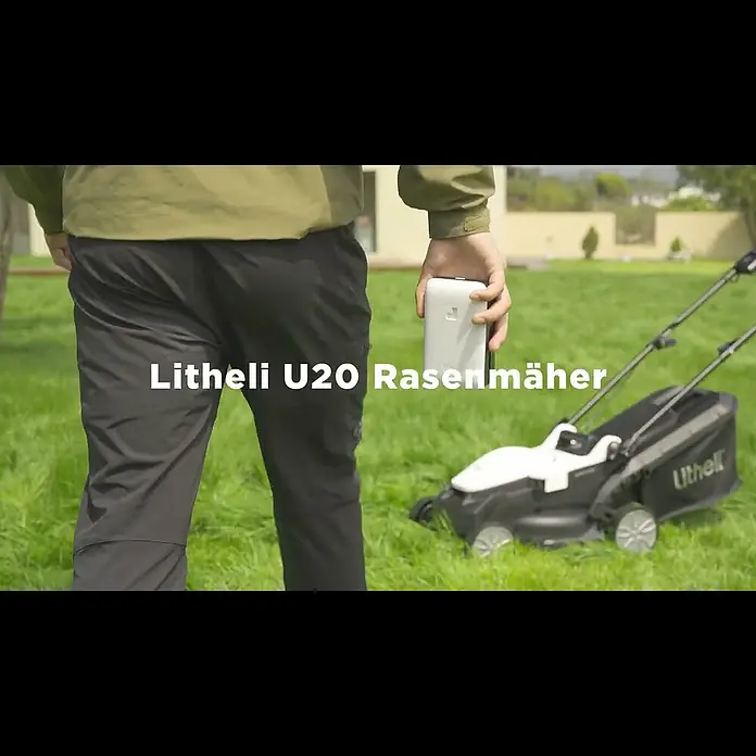 Litheli U20 Akku-Rasenmäher - 20 V, 1 Akku, 4 Ah, Schnittbreite: 33 cm - Litheli U20 Akku-Rasenmher | Mit 5 verschiedenen Hhenverstellmglichkeiten