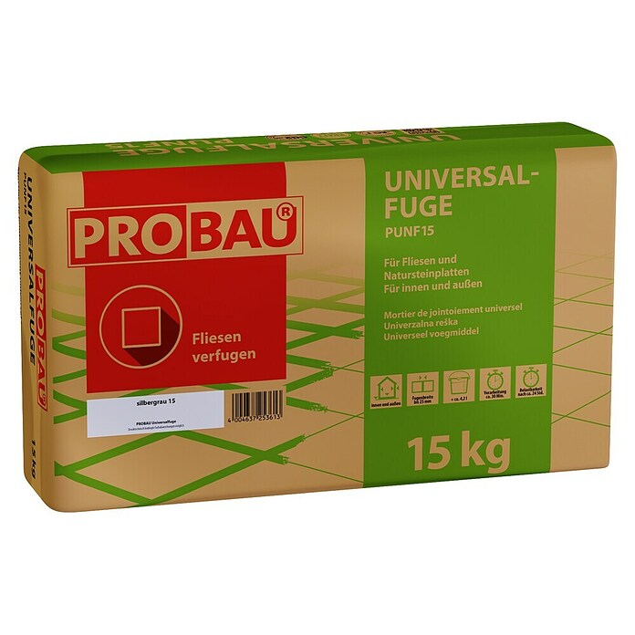 Probau Universalfuge (Silbergrau, 15 kg) | BAUHAUS