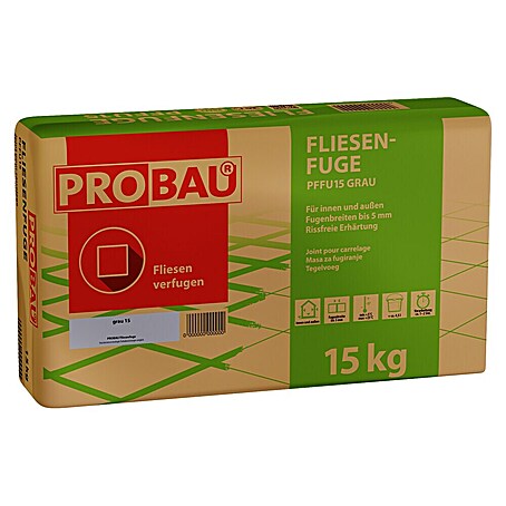 Probau Fliesenfuge (Grau, 15 kg)