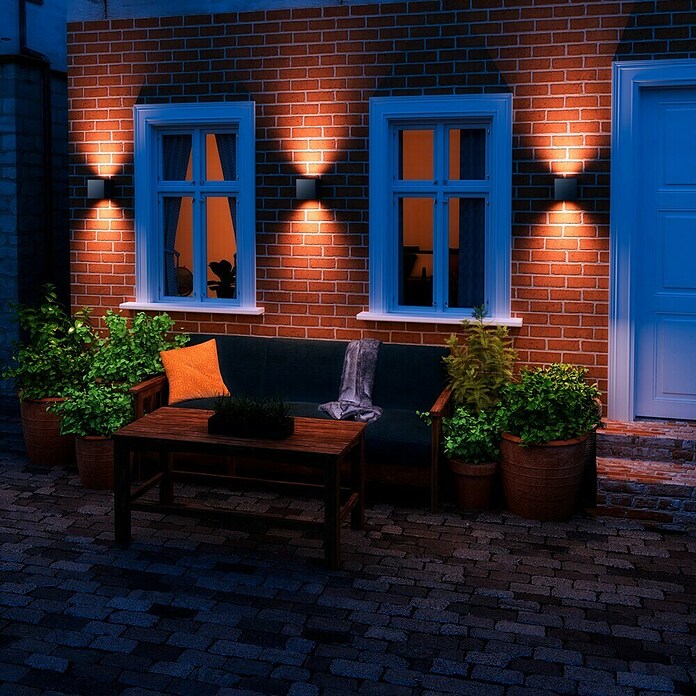 Calex Led-wandlamp voor buiten - Up & Down (b x h: 100 x 100 mm, IP54) | BAUHAUS