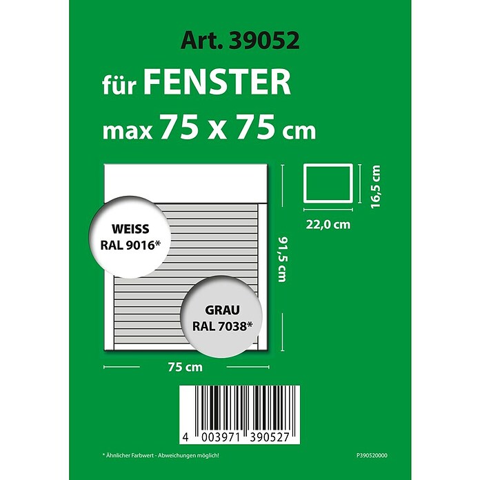 Schellenberg Rollladen-Komplett-Set MINI (Aufsatz, 75 x 75 cm) | BAUHAUS