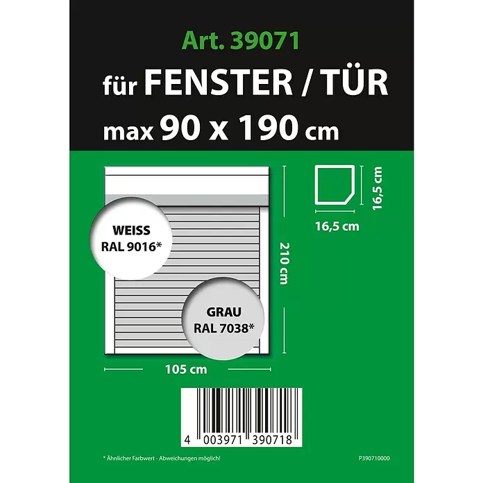 Schellenberg Rollladen-Komplett-Set MINIVorbau, 105 x 210 cm