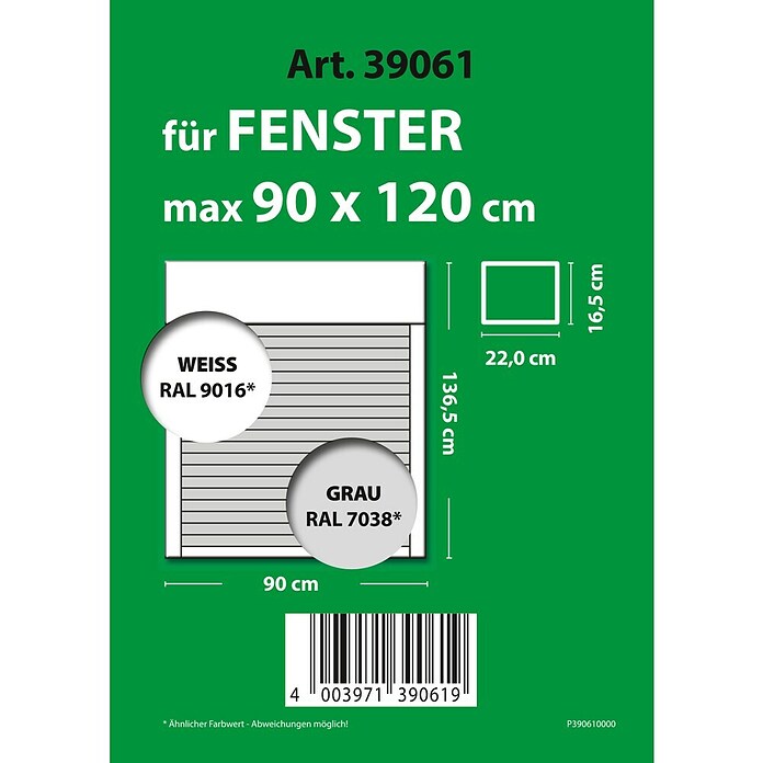 Schellenberg Rollladen-Komplett-Set MINI (Aufsatz, 90 x 120 cm) | BAUHAUS